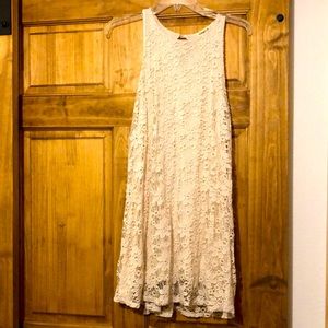 Lace Beige summer dress M